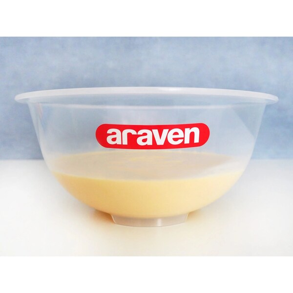 Araven Polypropylene Clear Mixing Bowl, 4.7QT, 24PK - 91073