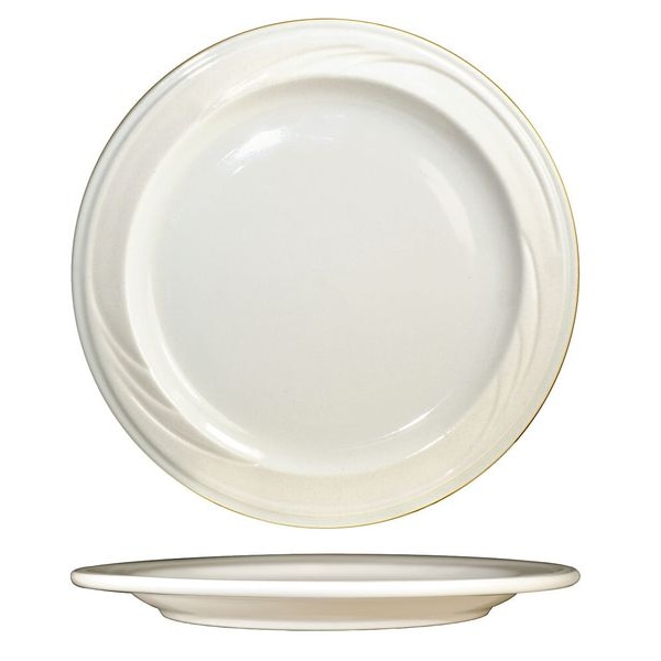 Iti Plate, 9-3/4", Ceramic American White PK24 - Y-9