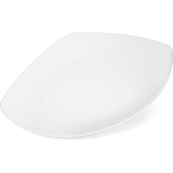 Carlisle Foodservice Upturned Corner Sq. Plate, 9.5", Wht, PK48 - 4330602