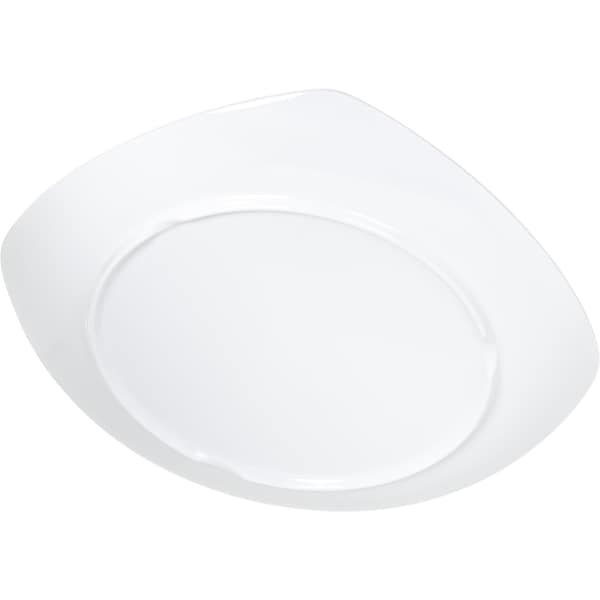 Carlisle Foodservice Upturned Corner Sq. Plate, 9.5", Wht, PK48 - 4330602