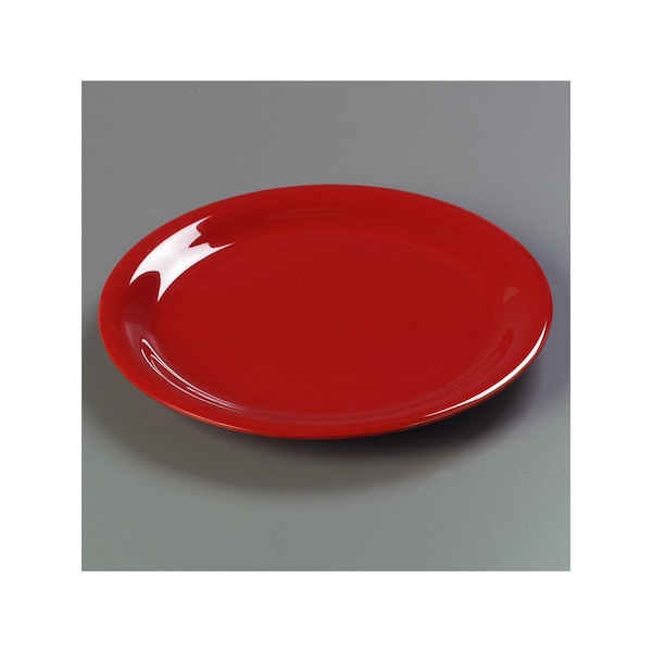Carlisle Foodservice Narrow Rim Dinner Plate, 9", Red, PK24 - 3300405
