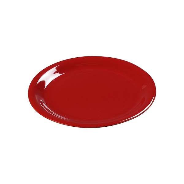 Carlisle Foodservice Narrow Rim Dinner Plate, 9", Red, PK24 - 3300405