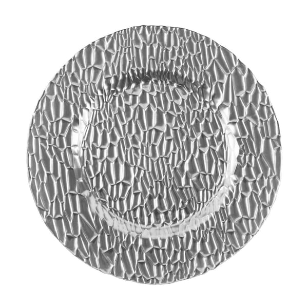 Comida 13 in. Frankford Charger Plates, Silver - Set of 4 - CO2535376