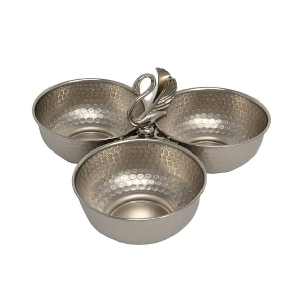 Comida 8.5 x 8 x 4.5 in. Swan Triple Bowl - CO2831231