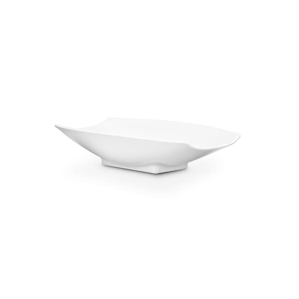 Bon Chef Melamine Curves Bowl - All White 12" X 6 3/4" X 2 3/4" 1 Qt (32 Oz) - 53703WHITE