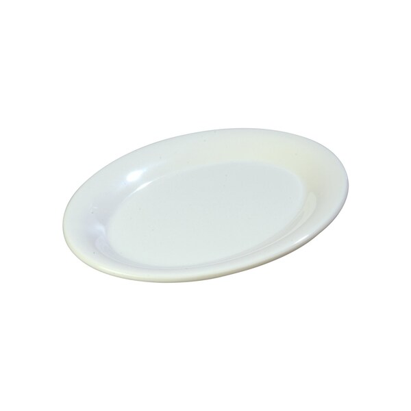Carlisle Foodservice Oval Platter Tray, 9.5x7.25", Wht, PK24 - 3308602