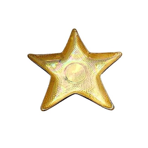 Red Pomegranate Red Pomegranate 070-1 Starfish 10 in. Gold Luster Plate - 070-1