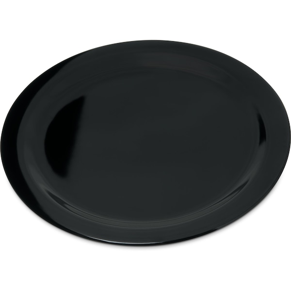 Carlisle Foodservice Melamine Dinner Plate, 10.25", Blk, PK48 - 4350003