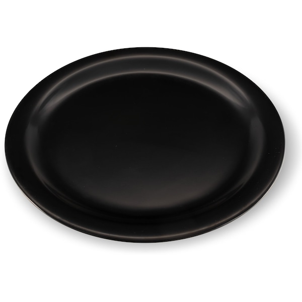Carlisle Foodservice Melamine Dinner Plate, 10.25", Blk, PK48 - 4350003