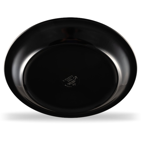 Carlisle Foodservice Melamine Dinner Plate, 10.25", Blk, PK48 - 4350003