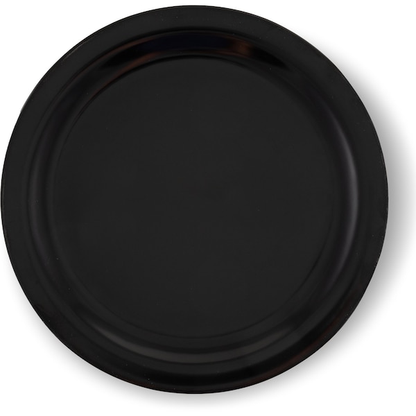 Carlisle Foodservice Melamine Dinner Plate, 10.25", Blk, PK48 - 4350003