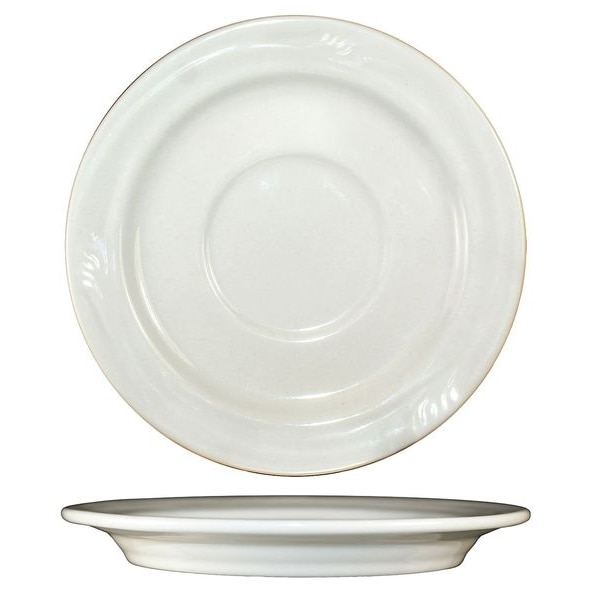 Iti Saucer, 5-3/8", Ceramic American White PK36 - NP-2