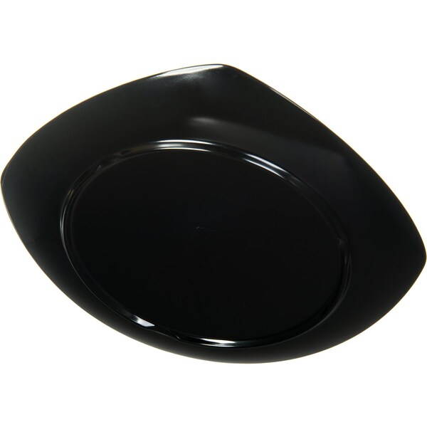 Carlisle Foodservice Upturned Corner Sq. Plate, 9.5", Blk, PK48 - 4330603