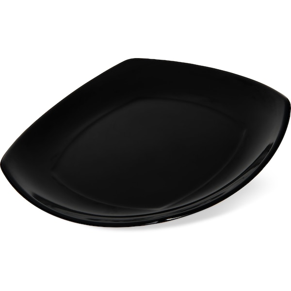 Carlisle Foodservice Upturned Corner Sq. Plate, 9.5", Blk, PK48 - 4330603