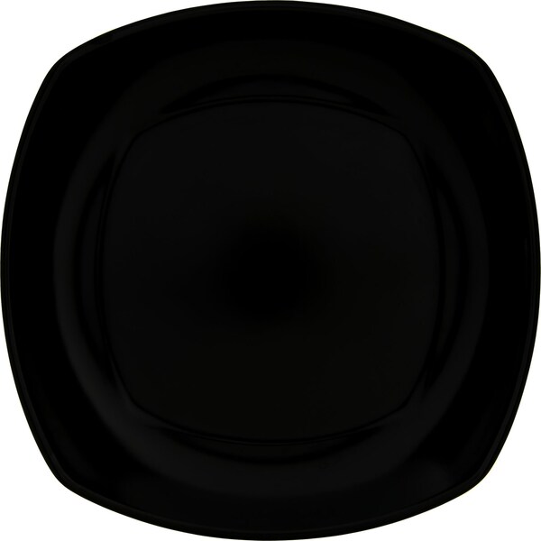 Carlisle Foodservice Upturned Corner Sq. Plate, 9.5", Blk, PK48 - 4330603
