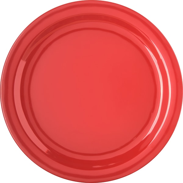 Carlisle Foodservice Melamine Dinner Plate, 10.25", Red, PK48 - 4350005