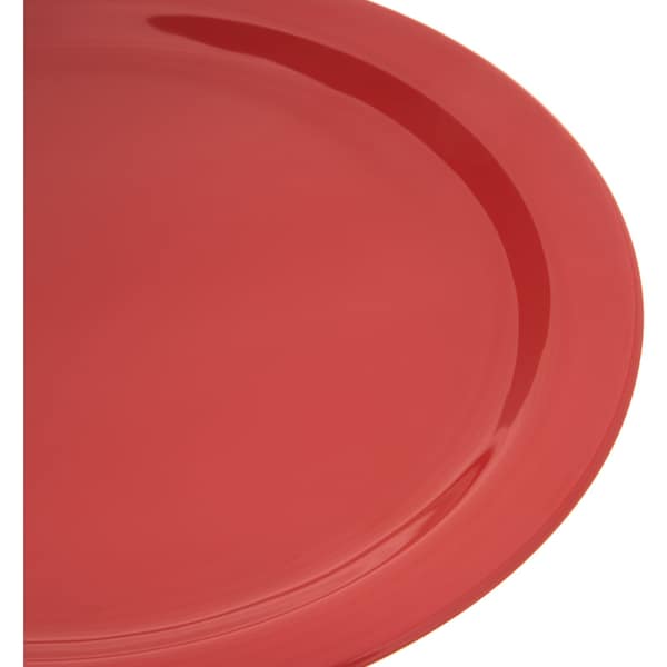Carlisle Foodservice Melamine Dinner Plate, 10.25", Red, PK48 - 4350005