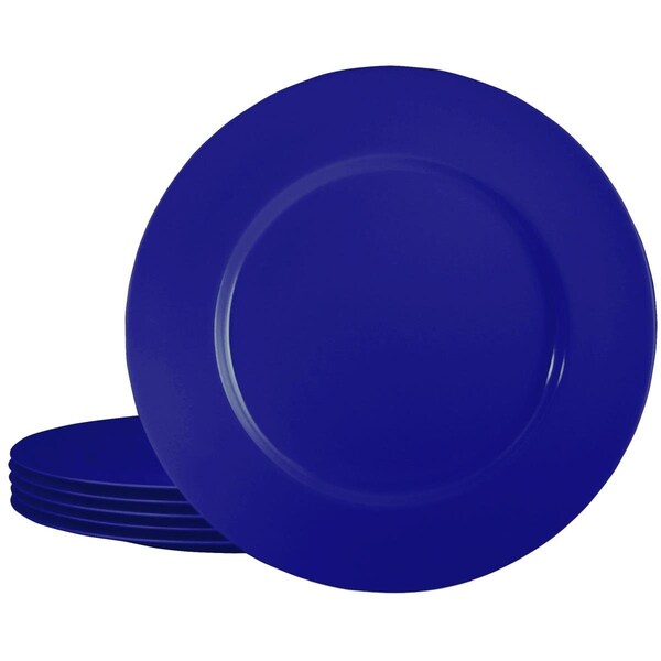 Recuerdos Melamine Dinner Plate Set - Indigo - 6 Piece - RE3187277