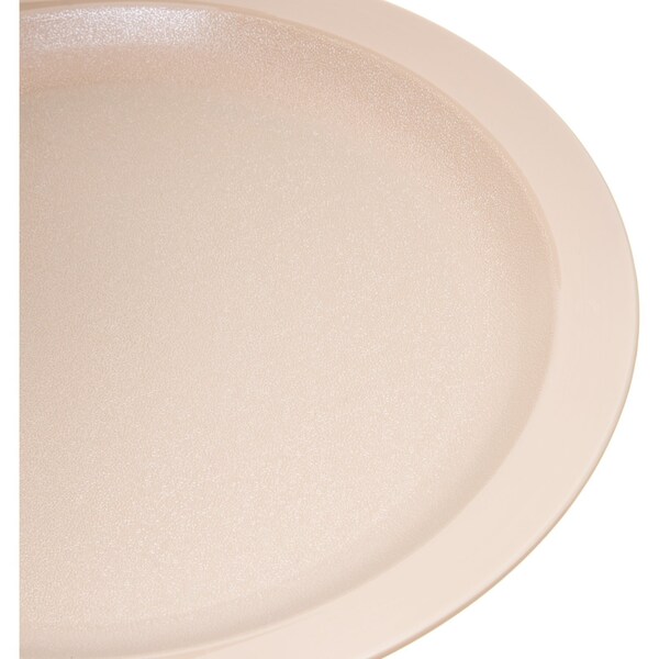 Carlisle Foodservice Polycarbon Nrrw Rim Plate, 10", Tan, PK48 - PCD21025