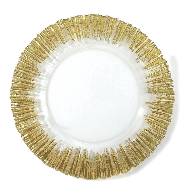 Comida Sunburst Charger Plates, Gold - Set of 4 - CO3349708