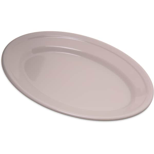 Carlisle Foodservice Mlmn Ovl PlatterTray, 9.25x6.25, Bone, PK24 - 4356342