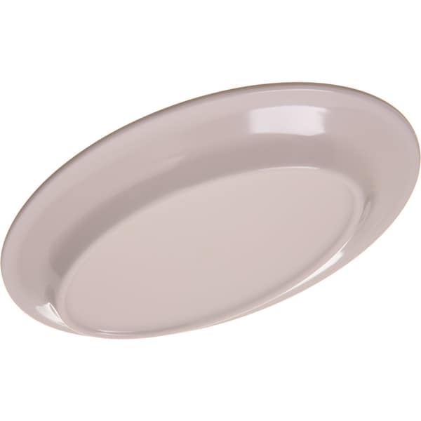 Carlisle Foodservice Mlmn Ovl PlatterTray, 9.25x6.25, Bone, PK24 - 4356342
