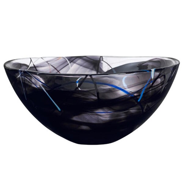 Kosta Boda 13.75 in. Contrast Bowl - Black - 7050452
