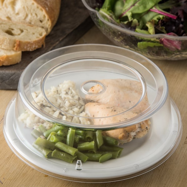Carlisle Foodservice Clear Plate Cover, 8-11/16"-9-1/8", PK12 - 190007