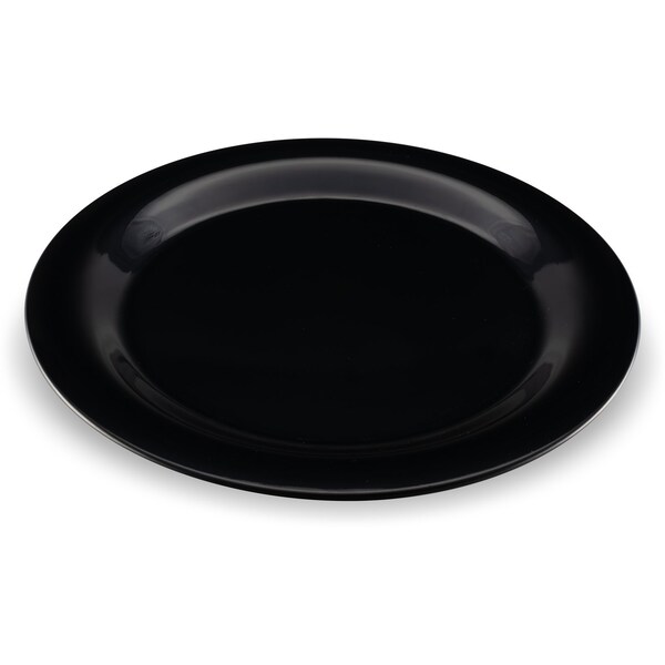 Carlisle Foodservice Narrow Rim Dinner Plate, 10.5", Blk, PK12 - 3300203