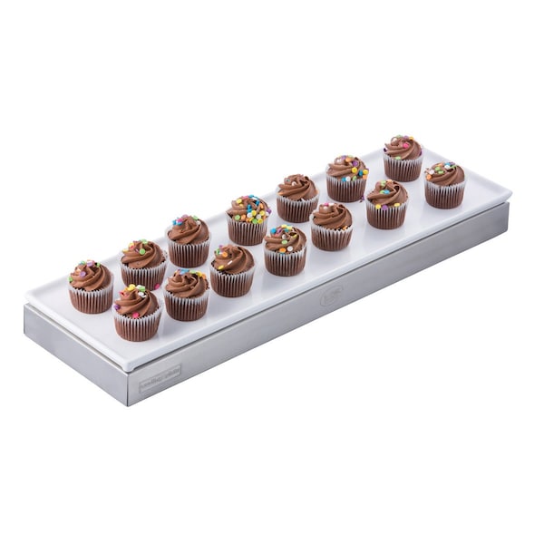 Tablecraft Coolng Plate, SS, 1/2 Long, 21x6.375x1.5" - CW60103