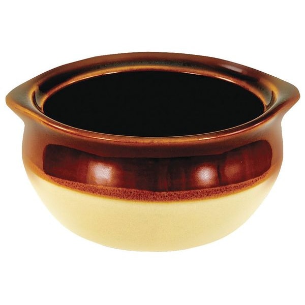 Crestware Onion Soup Crock, 10 oz., Ceramic Caramel PK36 - CM4OSC