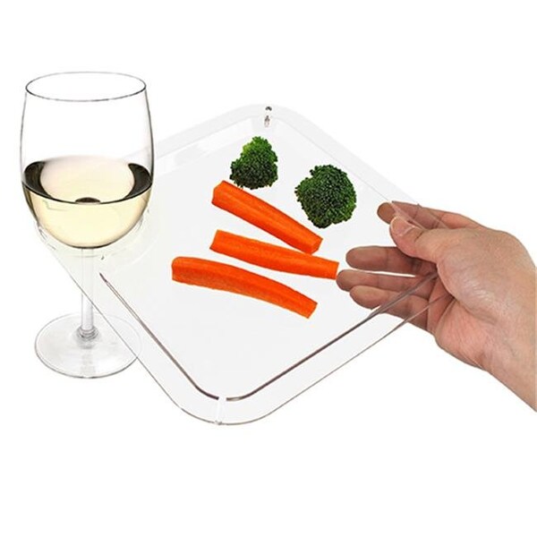 True Fabrications True Fabrication 2389 bulk Clear Appetizer Cocktail Plate - 2389 BULK