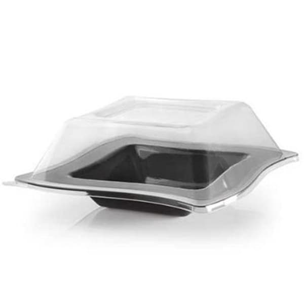 Fineline Settings Clear 12 Oz. Square Soup Bowl Lid - 112-L
