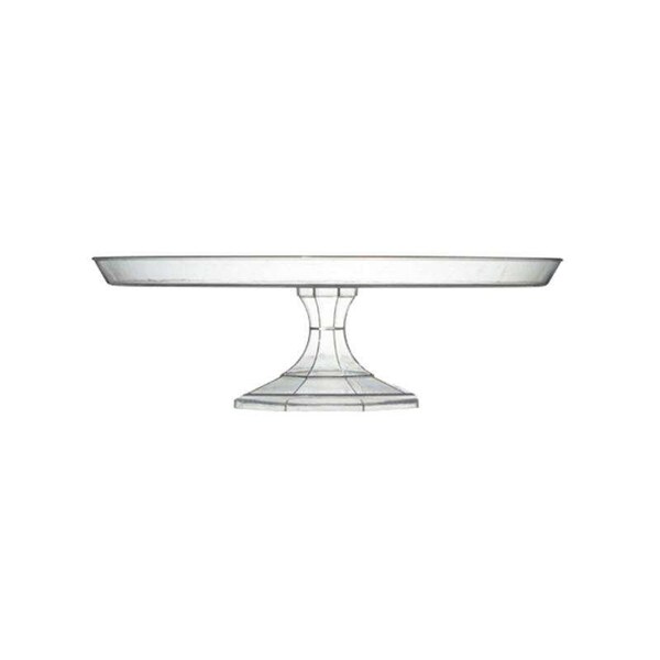 Smarty Had A Party 10.5" Clear Small Round Plastic Cake Stands (12 Cake Stands), 12PK - CS105C-CASE
