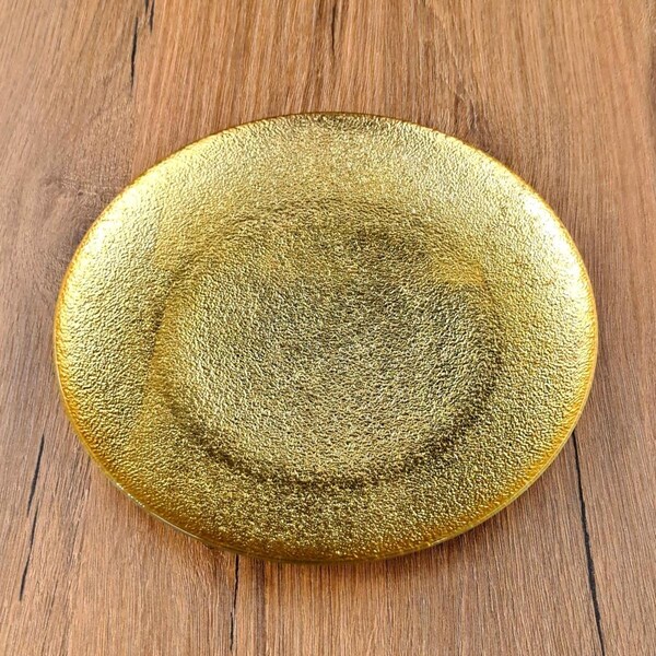 Red Pomegranate Collection 8.25 in. Aura Salad Plates, Gold - Set of 4 - 4971-1