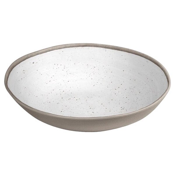 Tarhong TarHong Gray/White Melamine Kiln Serving Bowl 1 each - TCC5120MABS