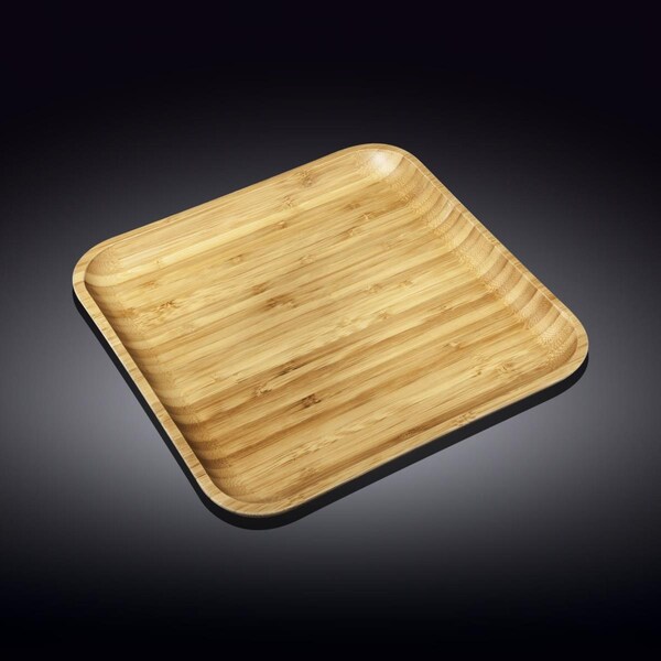 Wilmax WL-771026-A 13 x 13 in. Bamboo Platter, 24PK - WL-771026/A