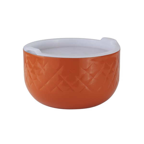 Bon Chef Diamond Coll Cold Wave Bowl Inc. Cover   7 1/8" Dia X 4 1/16" H  1 Qt 20 Oz - 9318DIORANGE