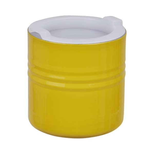 Bon Chef Cold Wave Salad Dressing Cont &Stacking Cover  5 1/8" Dia X 5" H  28 Oz - 9315YELLOW