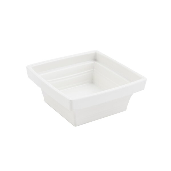 Bon Chef Americana Square Bowl 1Qt 5 1/2"L X 5 1/2"W X 2 1/4"Deep - 53109WHITE