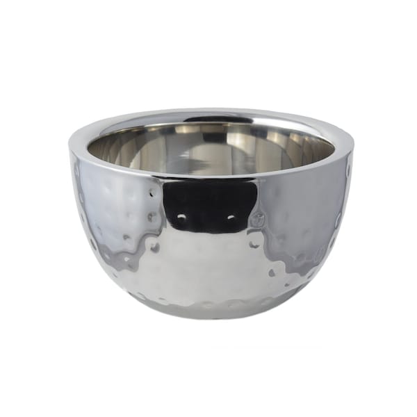 Bon Chef Double Wall Bowl W/Hammer Finish 6-1/4" X 3-3/4"   1 Qt 8 Oz. - 61258