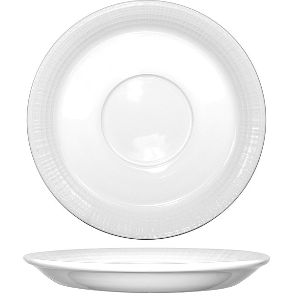 Iti Saucer, 6 1/2" Dia, Bright White, PK36 - DR-2