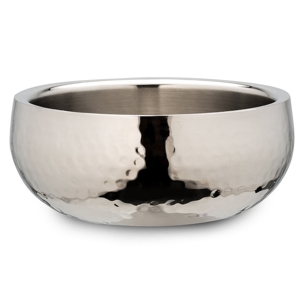 Bon Chef Double Wall Bowl W/Hammer Finish  9" Dia X 3" High   3 Qt - 61222