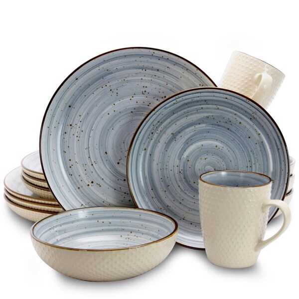 Fastfood Mellow Dinnerware Set in Powder - Blue - 16 Piece - FA2614794