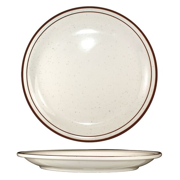 Iti Plate, 7-1/4", Ceramic Brown Speckle PK36 - GR-7