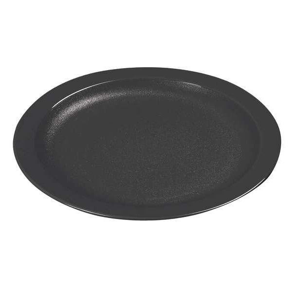 Carlisle Foodservice Narrow Rim Plate, 9" Polycarbonate Black PK48 - PCD20903