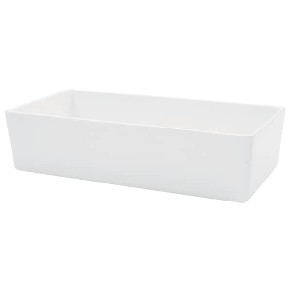 Tablecraft Strgt Bowl, Mel, Nsf, Wht, 12"X6"X3" - M4027WH