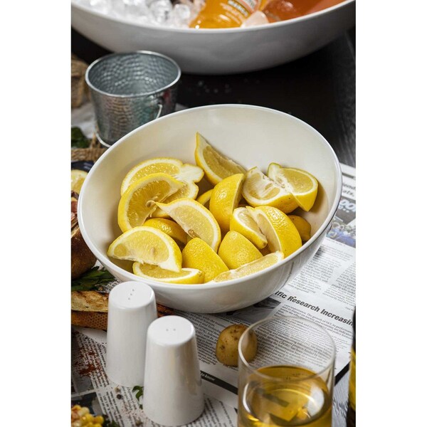 Tablecraft Sierra Melmn Rnd Lg Bowl, Mel, Nsf, 12.5" - M4092WH