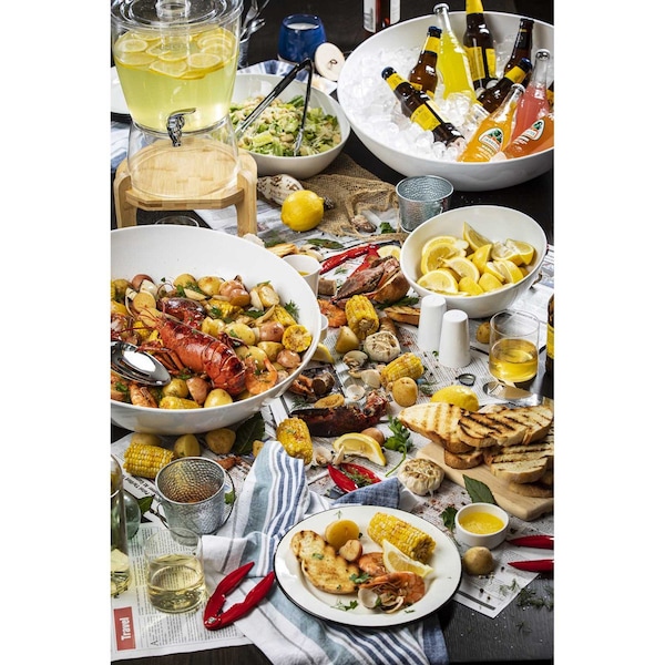 Tablecraft Sierra Melmn Rnd Lg Bowl, Mel, Nsf, 12.5" - M4092WH
