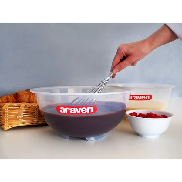 Araven Polypropylene Clear Mixing Bowl, 7.3QT, 6PK - 91074